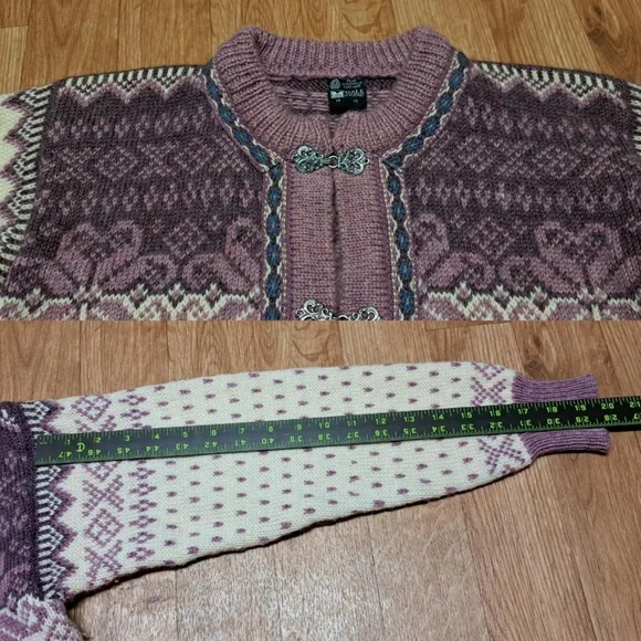 Vintage Dale of Norway Wool Knit Cardigan Women's Size XS